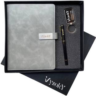 Vysoky Diary Pen Key Chain A5 Gift Set Single Rule 192 Pages