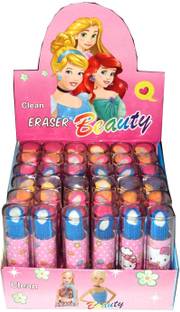 Andix Lipstick (Barbie) Style Rubber Eraser for Birthday Party Return Gift Eraser for kids Pack of 36 Non-Toxic Eraser