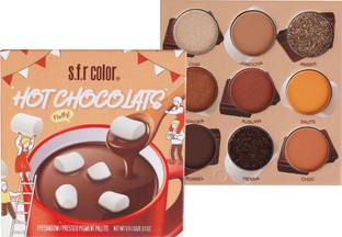 S.F.R Hot Chocolats Eyeshadow enjoy the time 9 Multicolor Eyeshadow Palette (Matte, Shimmer, Glitter) 9 g
