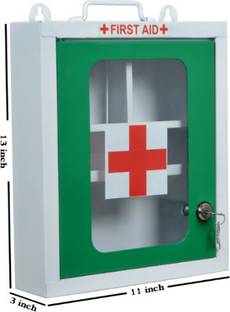 Vrushti Heavy Metal First Aid Box Emergancy Medical Kit Wall Mount First Aid Kit Home First Aid Kit