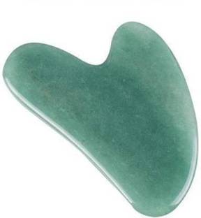 Wuxxa PURE JADE GUASHA Gua Sha Stone | Face Massage Tool Original | Green Jade | Scraping | Heart shaped | for Body Skin Beauty Facial | Face Slimming | Board Massager (Green) - GuaSha Massager Massager