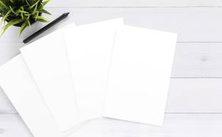 KRASHTIC A4 Size Ivory Sheets for Water Color Painting Set of 50 Sheets Plain A4 300 gsm Drawing Paper