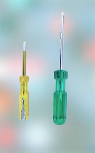 NBS 2-in-1 Screwdriver(4 inch) with 1 Light Tester useful for electric work Standard Screwdriver Set