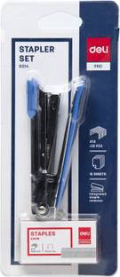 Deli Stapler with Pin Box for Students, Office, Shop, Portable, Convenient Low-Staple Indicator, Integrated Staple Remover, Pack of 1 Cordless  Stapler