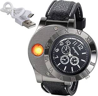 WRADER Fashionable Newly Arrived Cigarette Lighter Watch USB Charging Water-Resistant Hand Watch Cigarette Lighter