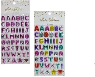 BestUBuy EMBOSS ALPHABET STICKER SET OF 2 DESIGN
