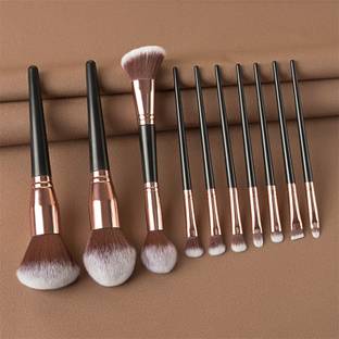 Roslet Cute Makeup Brush Set for Blending Foundation, 10 Pcs Makeup Brushes Synthetic