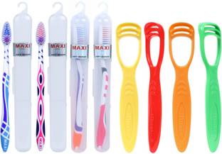 Maxi Oral Care Travel Combo Pack of 8-(4 Travel Packs) For You