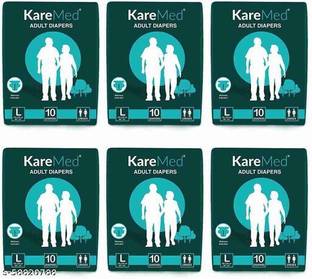 Kare Med Adult Diaper ( Large , Waist Size 101-139cm / 40"-55" , 60 Pieces ) Adult Diapers - L