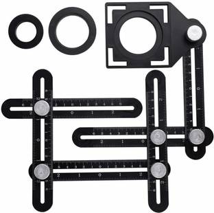 Flemingo Enterprise Aluminum Alloy Six fold universal Angle Measuring Tile wood Hole Marking Marking Gauge