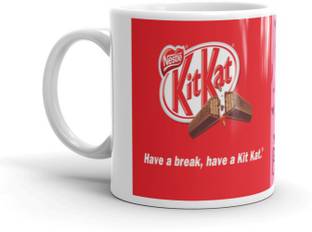 Mr UVD Kitkat Chocolate Printed Tea and Coffee Premium Quality Ceramic Coffee Mug