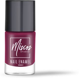 Miscos Glossy Shades Nail Polish | Quick Dry, Chip Resistant & High Shine Nail Lacquer Dark Pink