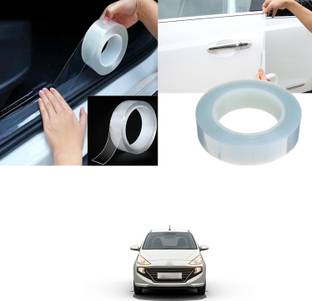 XZRTZ Universal Clear Car Door Anti-Collision Strip Bumper Hood Edge Guard Paints Protection Film 1 pc 5 meter white S91 Glossy Hyundai Santro Rear Garnish