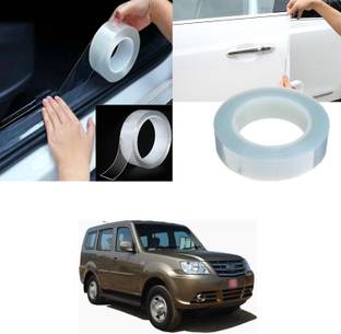 XZRTZ Universal Clear Car Door Anti-Collision Strip Bumper Hood Edge Guard Paints Protection Film 1 pc 5 meter white S225 Matte, Glossy, Chrome Tata Sumo Grande Rear Garnish