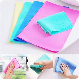 Viraan 2 Pcs Reusable Water Absorbent Magic Towel for Car, Home and Kitchen Cleaning Wet and Dry PVA Fibers Cleaning Cloth