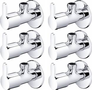 PLNJAR by Stainless Steel 6 Pcs Combo Faucet Angle Valve, Long Lasting Water Tap Building Materials And Supplies, Best Plumbing Bathroom and Kitchen Fittings Accessories Hardware Material, Best For Kitchen, Bathroom, Office, Hotel, Public Place Etc, Made In India Faucet Set