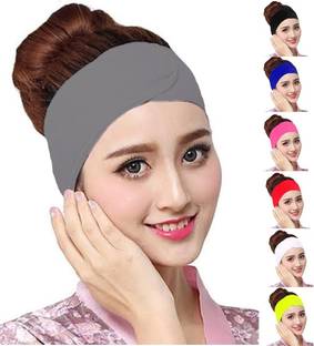 Juzzii Facial Spa Headband, Adjustable Elastic Headband, Non-slip Stretchable Washable Makeup Hair Band For Yoga, Sport, Bath Shower Towel Wrap Head Bands Makeup Headband Pack of 1 (Color -Grey) Makeup Headband