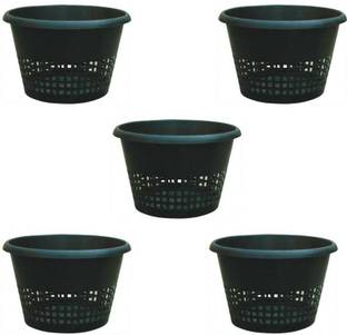 KOLKATA ORCHID ONLINE ORKIDST5BLCK Plant Container Set