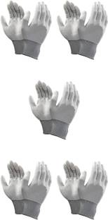 Svojas Pack of 5 Anti Static PU Coated ESD Safe Universal Electronic Working Gloves Nylon  Safety Gloves