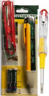 Gadariya King Electrical Line Tester + 2IN1 Non Contact Voltage Detector 90-1000V 8" plier Analog Voltage Tester