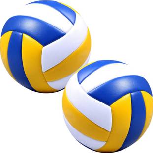 Y2M Set of 2 volleyball Standard size classic color for outdoor play, beach volley Volleyball - Size: 4
