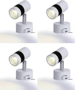 D'Mak 3 Watt Warm White Adjustable 180° LED Spot Wall Track Light (Decorative Spot Light) | Track Light | | led spot Track Light | | Focus Track Light | {Set -04} Track Lights Ceiling Lamp