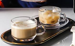 JIGSHTIAL Pack of 6 Glass Pack of 6 Glass New Design Tea & Coffee Cup set Deli Piece 180ml (Clear)