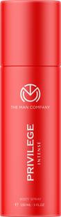 THE MAN COMPANY Deodorant For Men - Privilege Intense | Premium Fragrance | Long-lasting Freshness | Perfect For Everyday Use | Protects Against Body Odour | Makes You Strong & Fierce | Lemon, Cinnamon & Oakmoss - 150ml Deodorant Spray  -  For Men