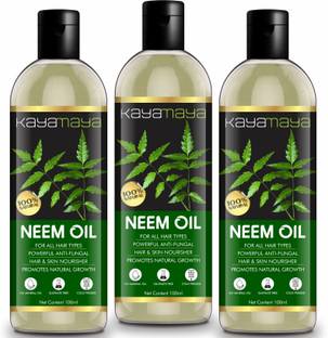 Kayamaya 100% Pure Cold Pressed Neem Oil for Hair - Pack of 3 Hair Oil