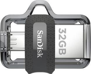 SanDisk Ultra Dual Drive M3.0 32 GB OTG Drive Compatible with Laptop, Desktop Computer, Mobile, Tablet USB 3.0 Plastic Case