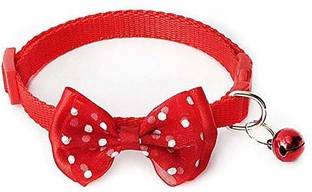 DogTrust Dog Collar with Bell-Bow Tie Cute Safety Collars for Puppies and Small Dogs (Color Red) Dog Collar & Leash