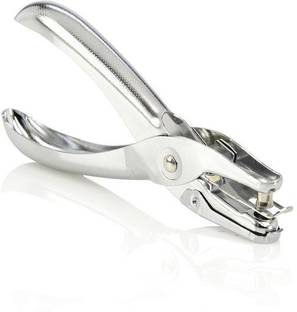 DEZIINE 1 Hole Punch, Hole Puncher, 5 Sheet Punch Capacity, Classic, Chrome. Punches & Punching Machines