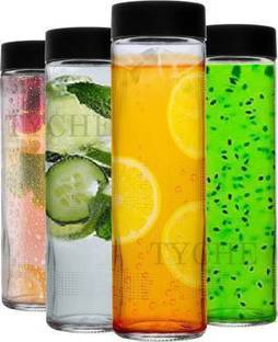 tyche enterprise Pack of 4 Glass Water Bottle 750 ML... 750 ml Bottle