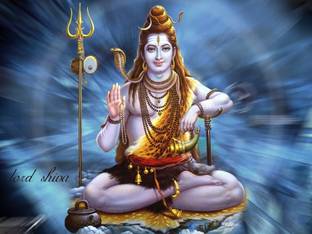 GOD'S LORD SHIVA ON FINE ART PAPER HD QUALITY WALLPAPER POSTER Fine Art Print