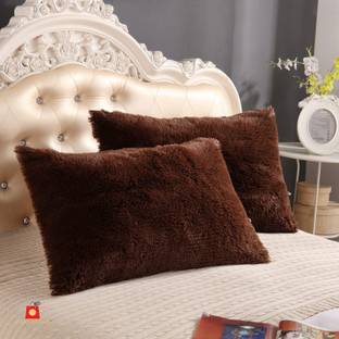 Wondershala Fur, Faux Silk, Microfiber Pillows Cover