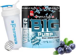 MUSCLE ELITE FITNESS Big Pump Supplement with Creatine Monohydrate, Citrulline, Arginine AAKG. Pre Workout