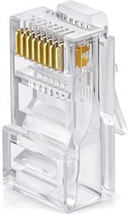 Fedus CAT6 RJ45 Ends, 20-Pack CAT6 Connector, CAT6A, CAT6 / CAT5e CAT5, RJ45 Connector, 8P8C Ethernet Cable Crimp Connectors UTP Network Plug for Solid Wire and Standard Cable, Transparent Lan Adapter