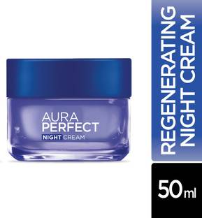 L'Oréal Paris Aura Perfect Night Cream for radiant glow|Face Cream with Vitamin C,Vitamin E & Tourmaline Gemstone|For all skin types