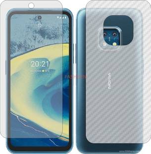 Fasheen Front and Back Tempered Glass for NOKIA XR20 5G (Front Matte Finish & Back 3d Carbon Fiber)