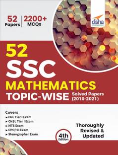 52 SSC Mathematics Topic-wise Solved Papers (2010 - 2021) - CGL, CHSL, MTS, CPO