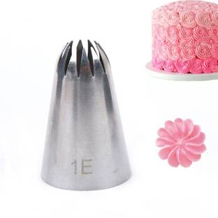 hussaini mart 1E cream Piping Nozzle Stainless Steel Star Icing Nozzle