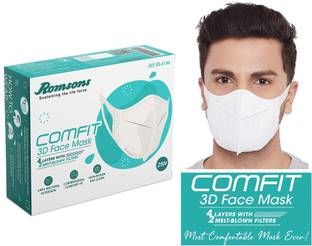 Romsons COMFIT 3D FACE MASK 4 LAYERS GS-6146 Cloth Mask With Melt Blown Fabric Layer