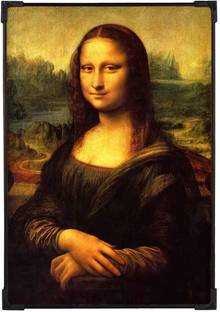 FURNATO Home Decor | UV Coated MDF Board Laminated of Mona Lisa Picture Painting Digital Reprint 12 inch x 18 inch Painting
