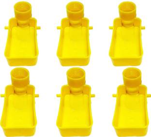 MARVIA Bird Food Feeder Automatic Food Feeder Cups for All Bottle , set of 6 Rectangle Plastic Pet Bowl