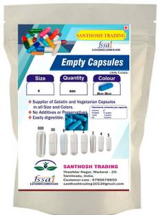 santhosh Trading Pharma raw materials size 0 Blue / Blue Empty capsules