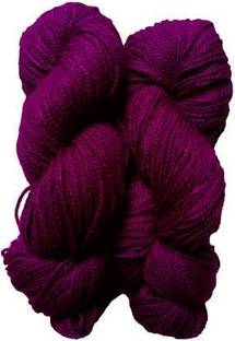 DOUZAND Lovable Acrylic Hand Knitting Yarn (Deep Purple) (Hanks-200gms)