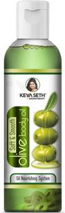 KEYA SETH AROMATHERAPY Soft & Smooth Body Oil, Quick Absorbing Non-Sticky Nourishment for Hair & Skin, Daily Use After Bath Massage Oil for Men & Women Enriched with Pure Olive & Essential Oils