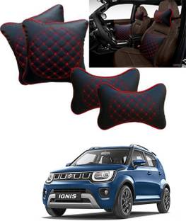 RONISH Black, Red Leatherite Car Pillow Cushion for Maruti Suzuki