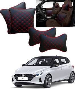 RONISH Black, Red Leatherite Car Pillow Cushion for Hyundai