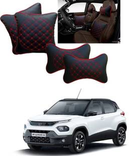 RONISH Black, Red Leatherite Car Pillow Cushion for Tata